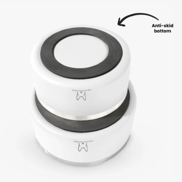 Nandog Pet Gear | TWO White Stainless Steel Dog Bowls | Brand New - Picture 4 of 5